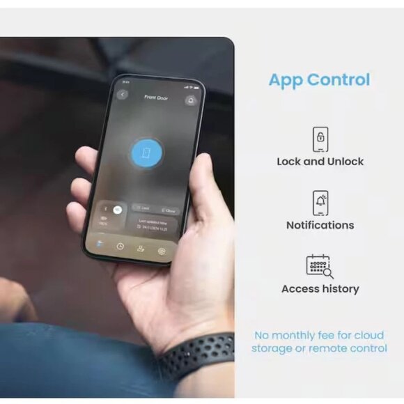 Lockly Pro Zeno Series Deadbolt WiFi Smart Lock Home Key Fingerprint Siri/Alexa - Picture 9 of 14